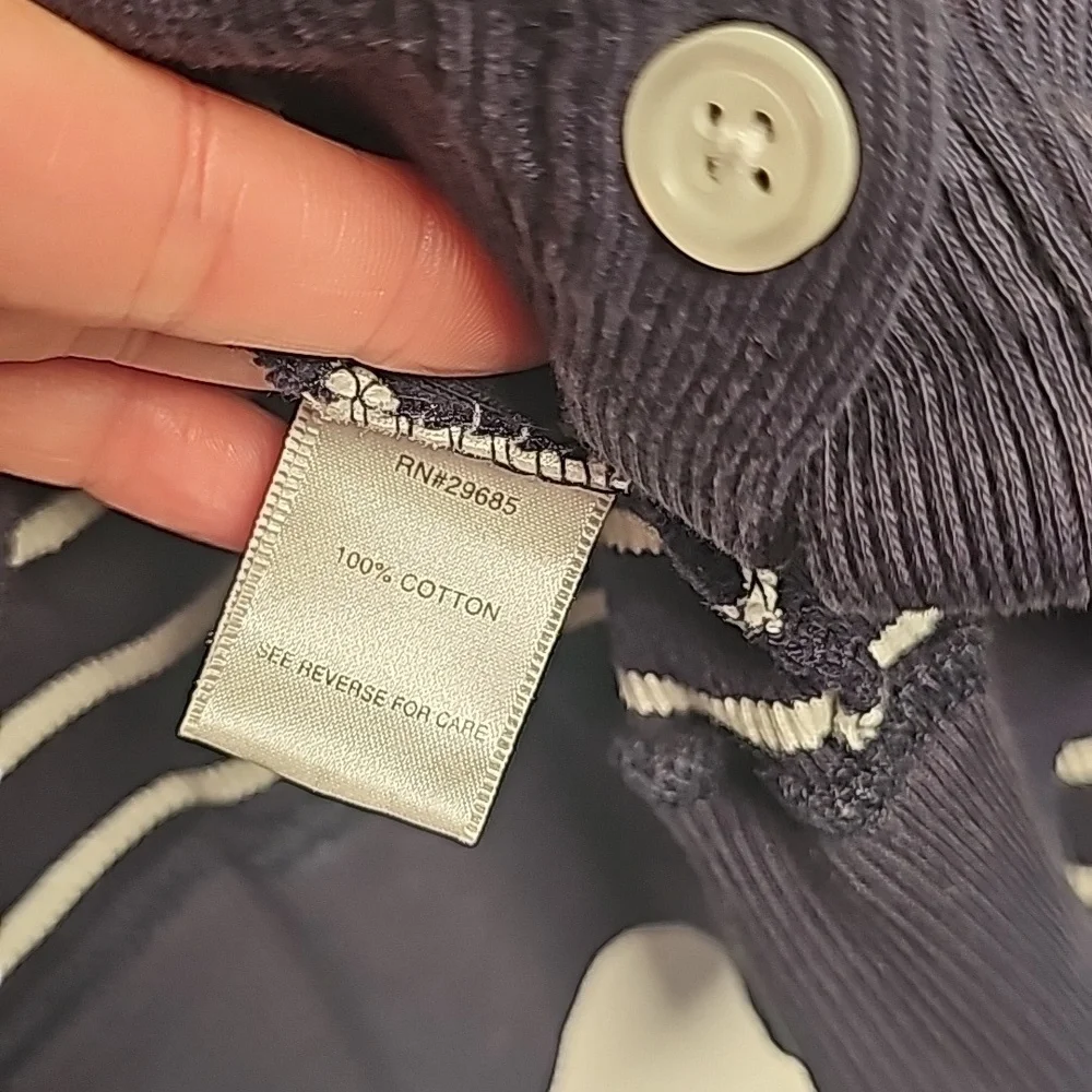 Pendleton MP navy blue/white striped ruffled cardigan - Picture 5 of 15